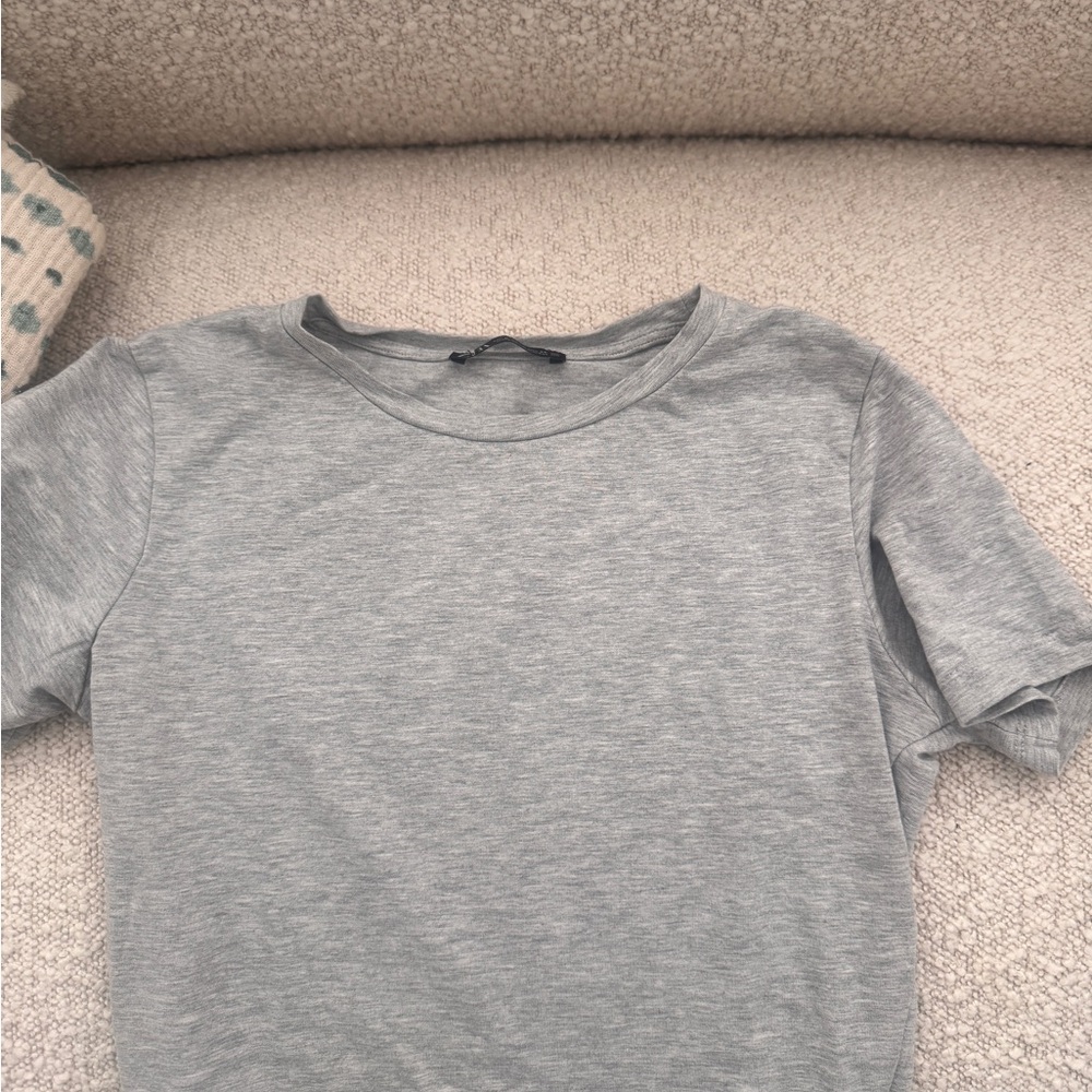 Zara Gray Short Sleeve T-Shirt Soft Stretch